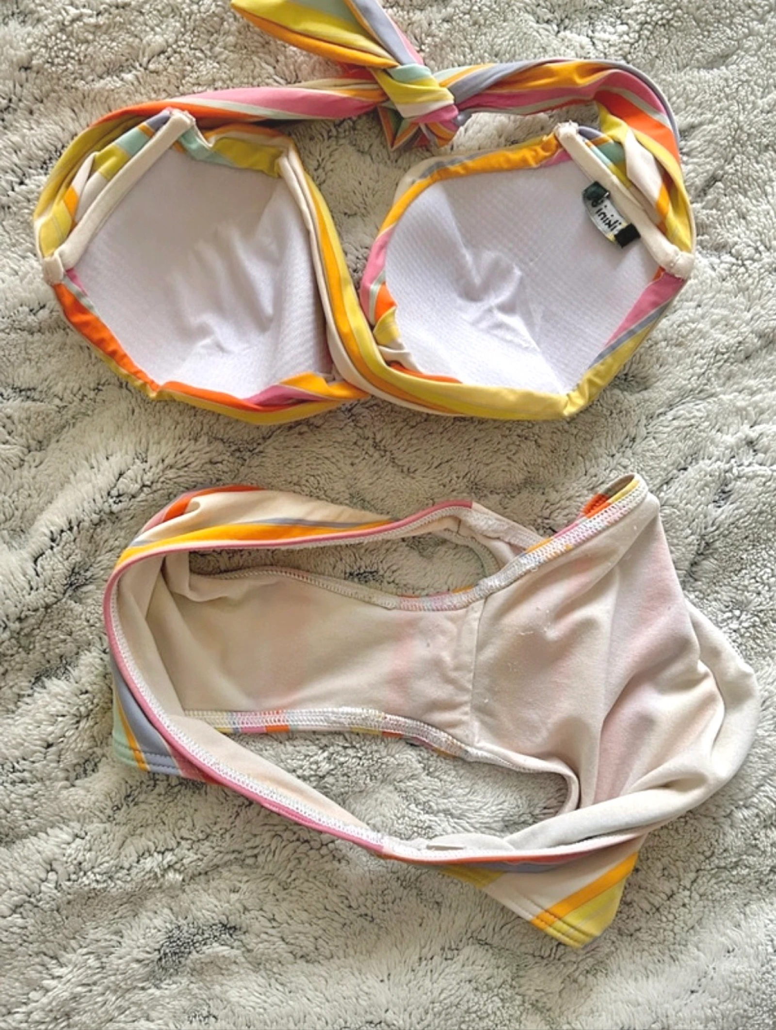 Biquíni de duas peças em poliéster listrado multicolorido Tamanho 36/S Bikini Bar – photo 16
